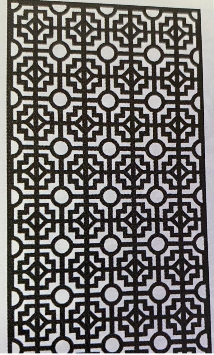 Geometrik desenli lazer kesim dekoratif metal panel